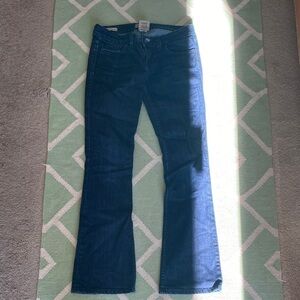 Women's Dark Blue Jeans bootcut, small flare